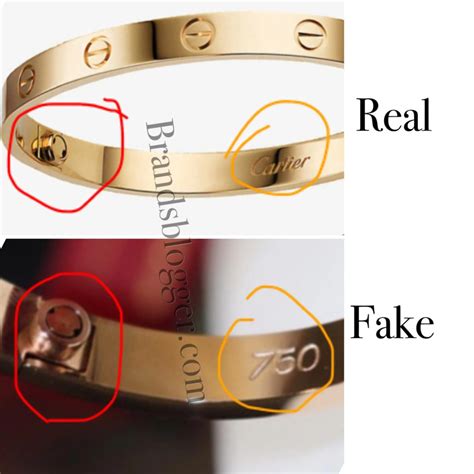 difference between real and fake cartier bracelet